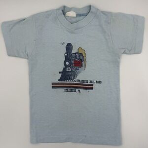 60s Strasburg Rail Road Kids Tee Steam Train 2-3T Single Stitch PA Souvenir READ